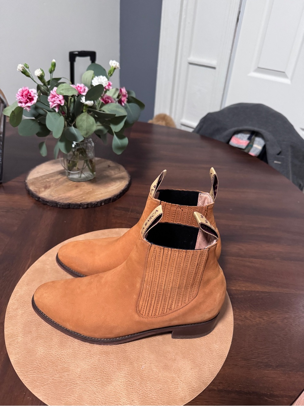 Grane Tan Suede Chelsea Boots